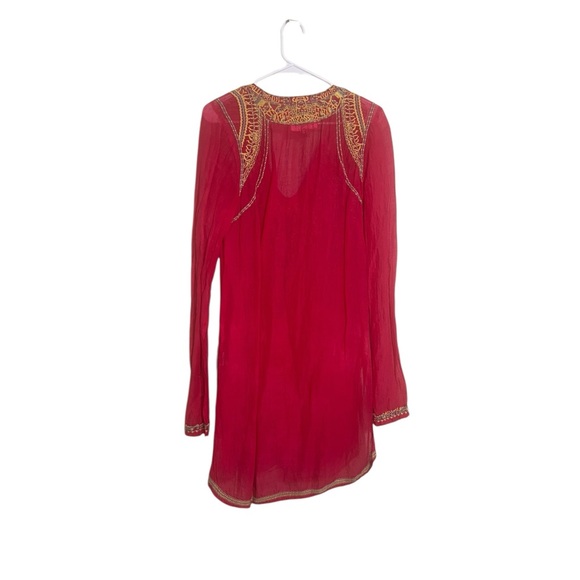 Johnny Was Biya Embroidered Silk and Linen Tunic Size Small - Picture 3 of 5